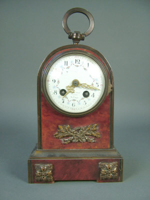 Appraisal: An early th century French mantel clock the tortoiseshell case