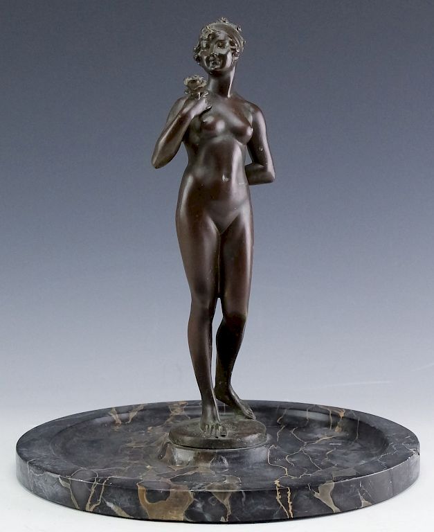 Appraisal: Signed R TUCH Austrian Art Deco Female Nude Bronze Guaranteed