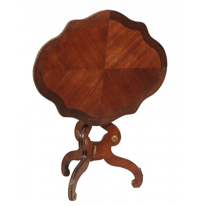 Appraisal: French Ormolu Mounted Louis XV Style Carved Rosewood Tilt Top