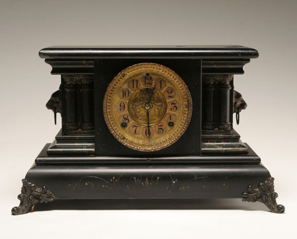 Appraisal: Victorian mantle clock Gilbert Clock Co Blackbird ebonized case metal