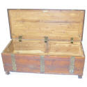 Appraisal: Cedar chest with brass binding tall by wide by deep