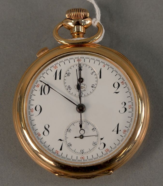 Appraisal: Agassiz chronometer open face pocket watch gold filled mm Agassiz