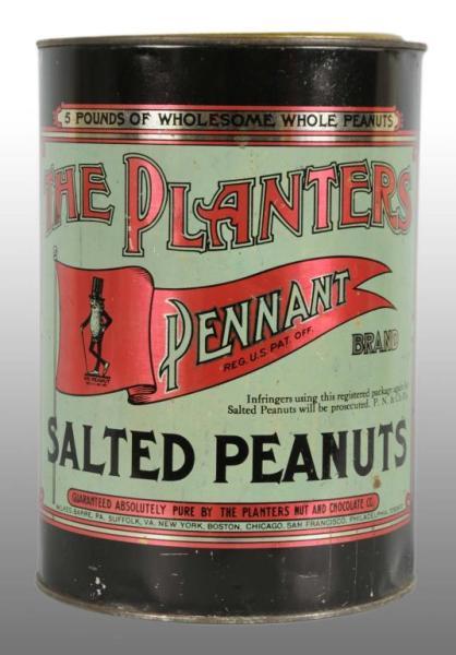 Appraisal: Planters Peanut Mr Peanut lb Pennant Brand Tin Description Tin