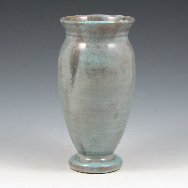 Appraisal: Shearwater hand-thrown vase in wisteria and blue glaze Marked SHEARWATER