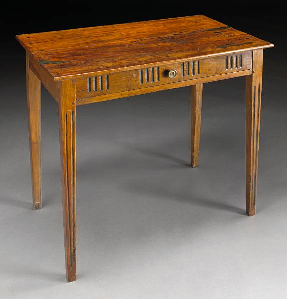 Appraisal: A Louis XVI fruitwood side table late th century height