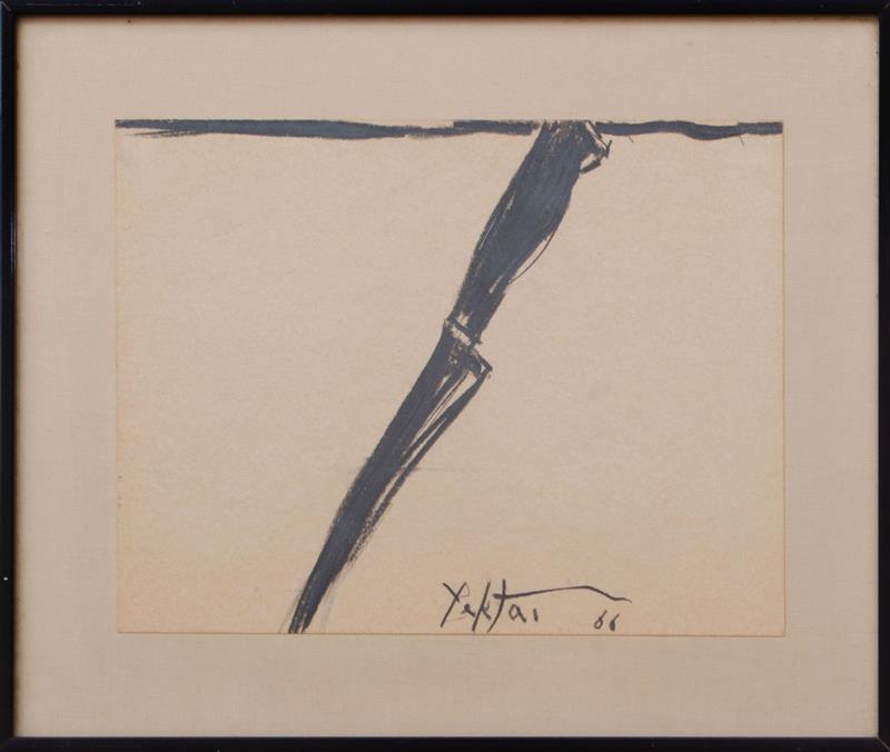 Appraisal: MANOUCHER YEKTAI b UNTITLED Pencil on paper signed 'Yektai' and