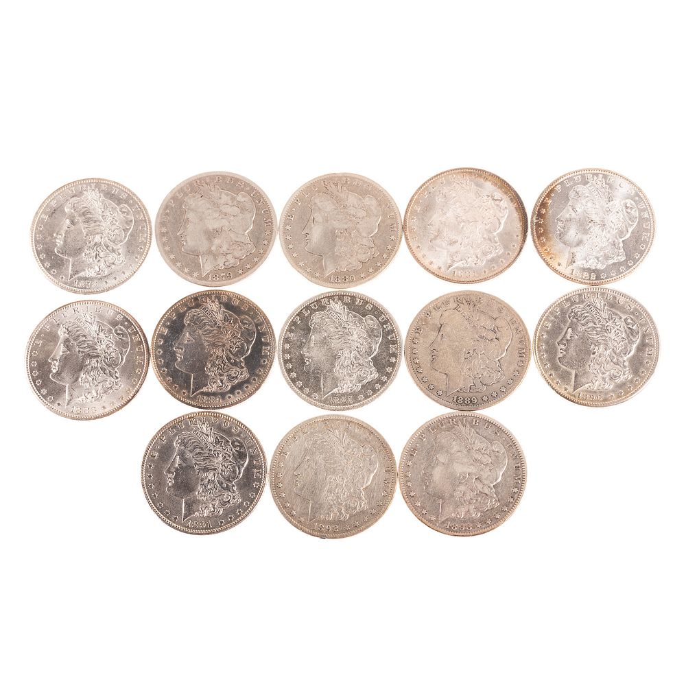 Appraisal: Complete Set of Carson City Morgan Dollars -CC MS -CC