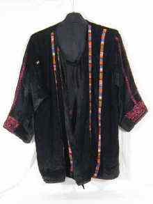 Appraisal: A finely embroidered Palestinian velvet jacket circa