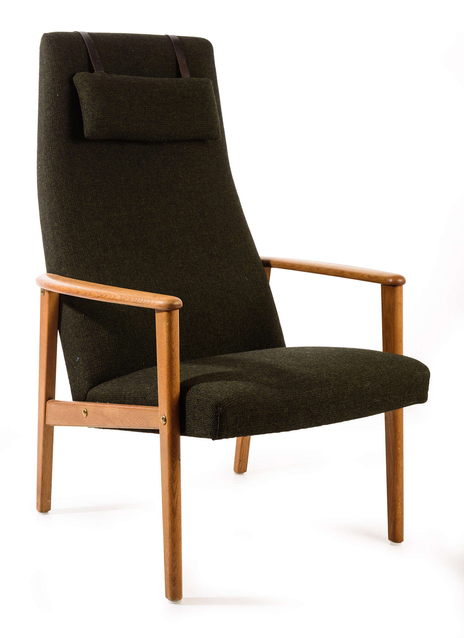 Appraisal: A DANISH ARMCHAIR Original upholstery Denmark c s