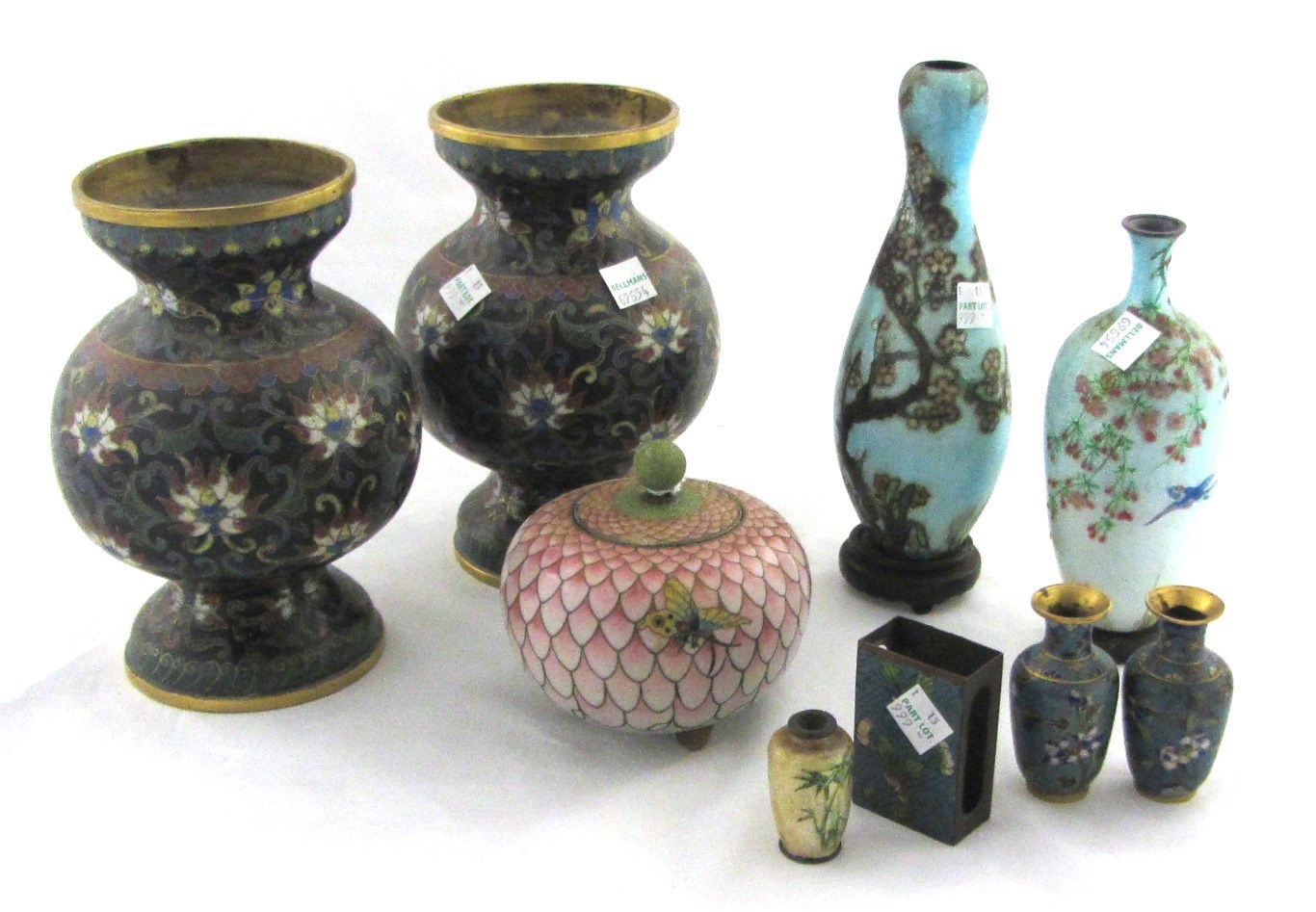 Appraisal: A group of Chinese and Japanese cloisonn th and th