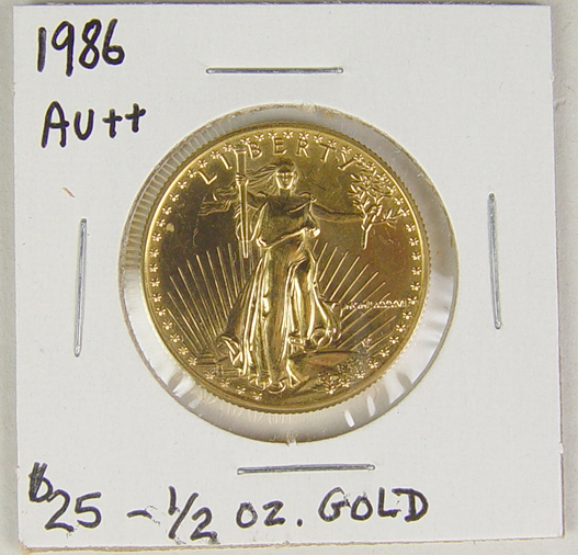 Appraisal: US Eagle Gold Coin AU slight wear Issued at value