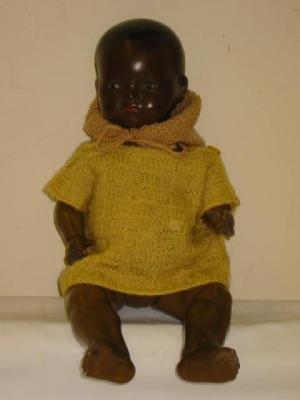 Appraisal: An Armand Marseille bisque head black baby doll with brown