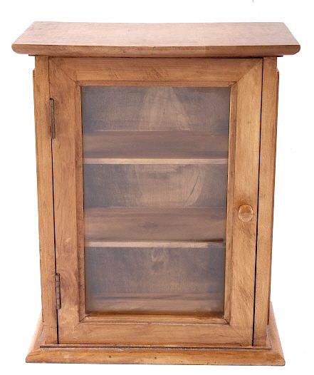 Appraisal: Cherry Wood and Glass Curio Display Cabinet Featured in this