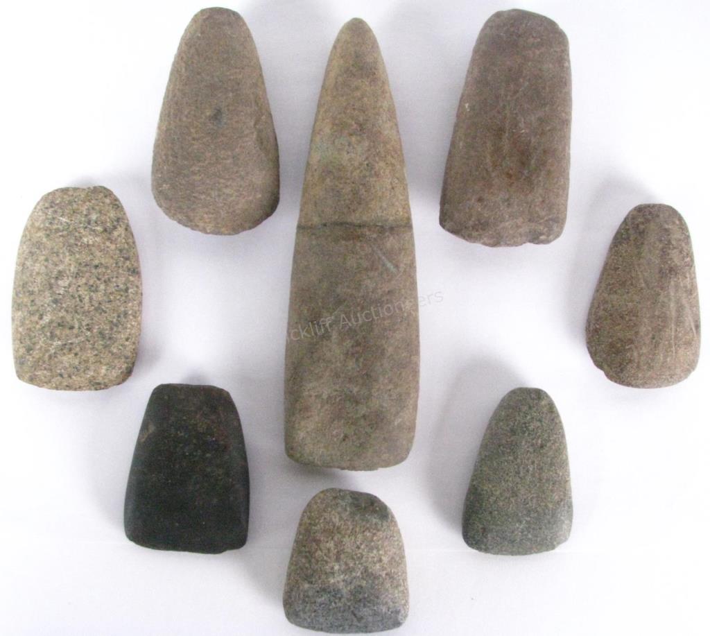 Appraisal: Group of Indiana Stone Celts eight total in various sizes