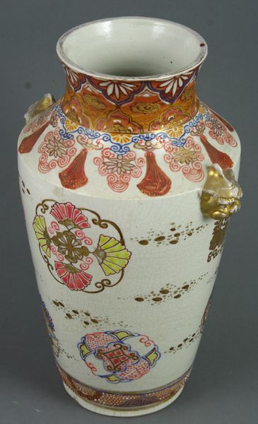 Appraisal: th Century Satsuma vase h Light gilt wear crazing one