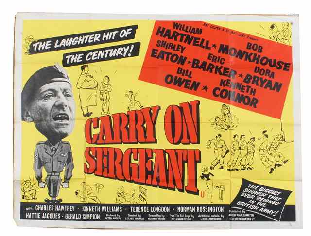 Appraisal: CARRY ON SERGEANT Anglo Amalgamated comedy starring Bob Monkhouse British