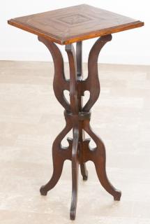 Appraisal: Inlaid Wood Plant Stand Circa s th Century fern stand