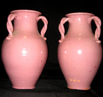 Appraisal: Pair pottery jugs A R Cole