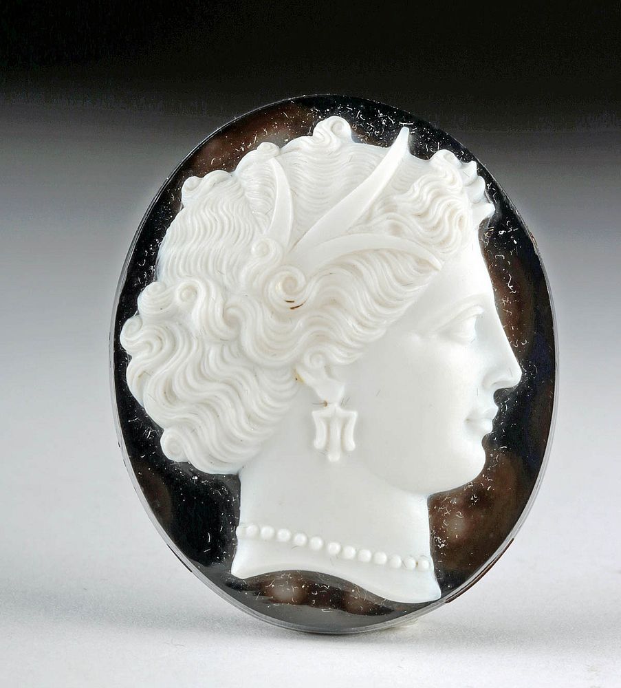 Appraisal: Published th C Neoclassical Sardonyx Cameo Arethusa Originally Listed At