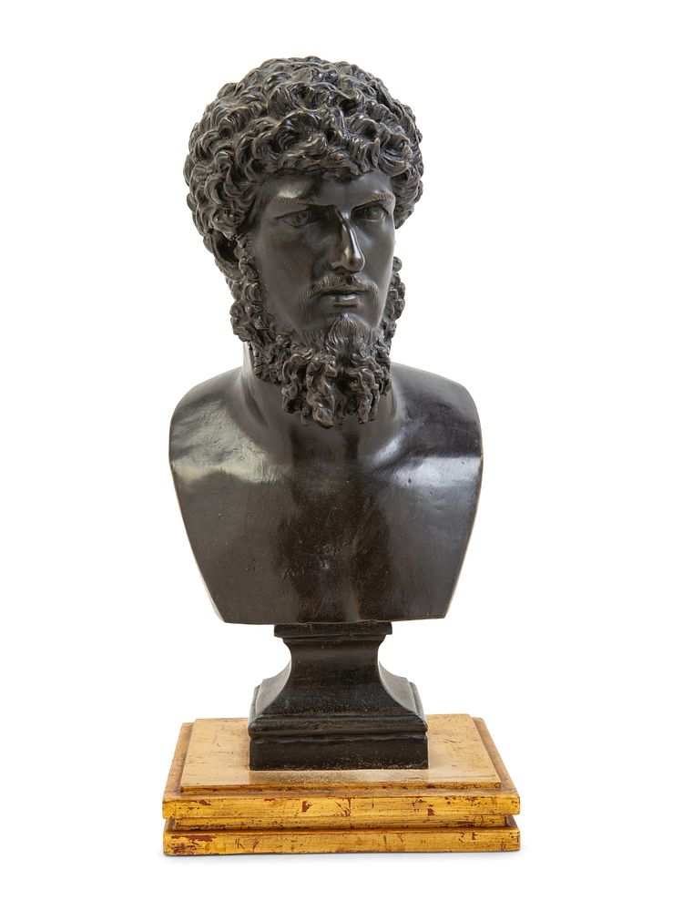 Appraisal: A Bronzed Composition Bust After the Antique A Bronzed Composition