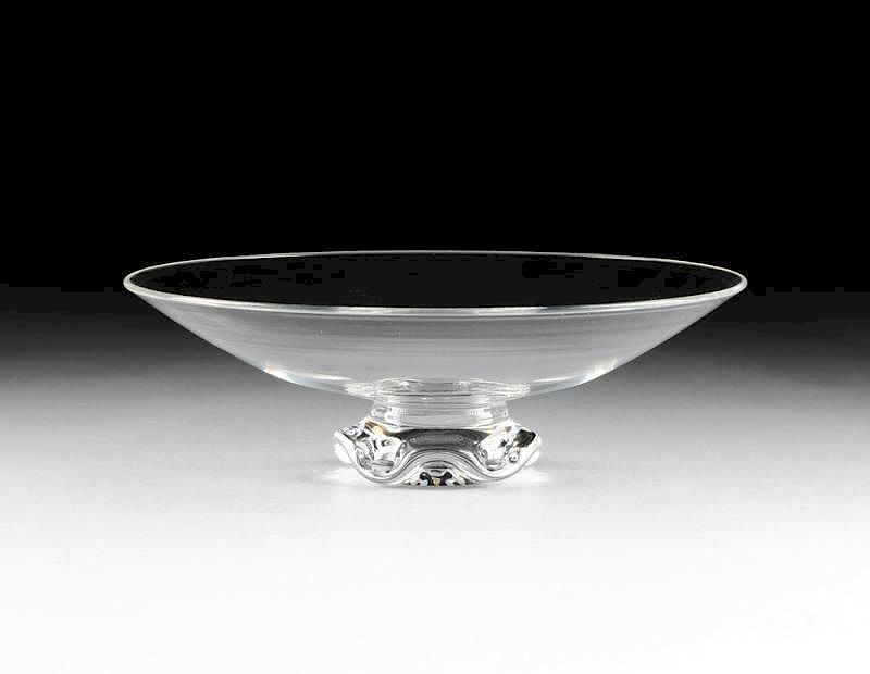 Appraisal: A STEUBEN CRYSTAL BOWL WITH TOOLED BASE PATTERN NUMBER DESIGNER