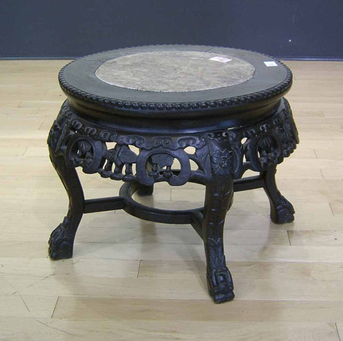 Appraisal: Chinese marble top stand h w