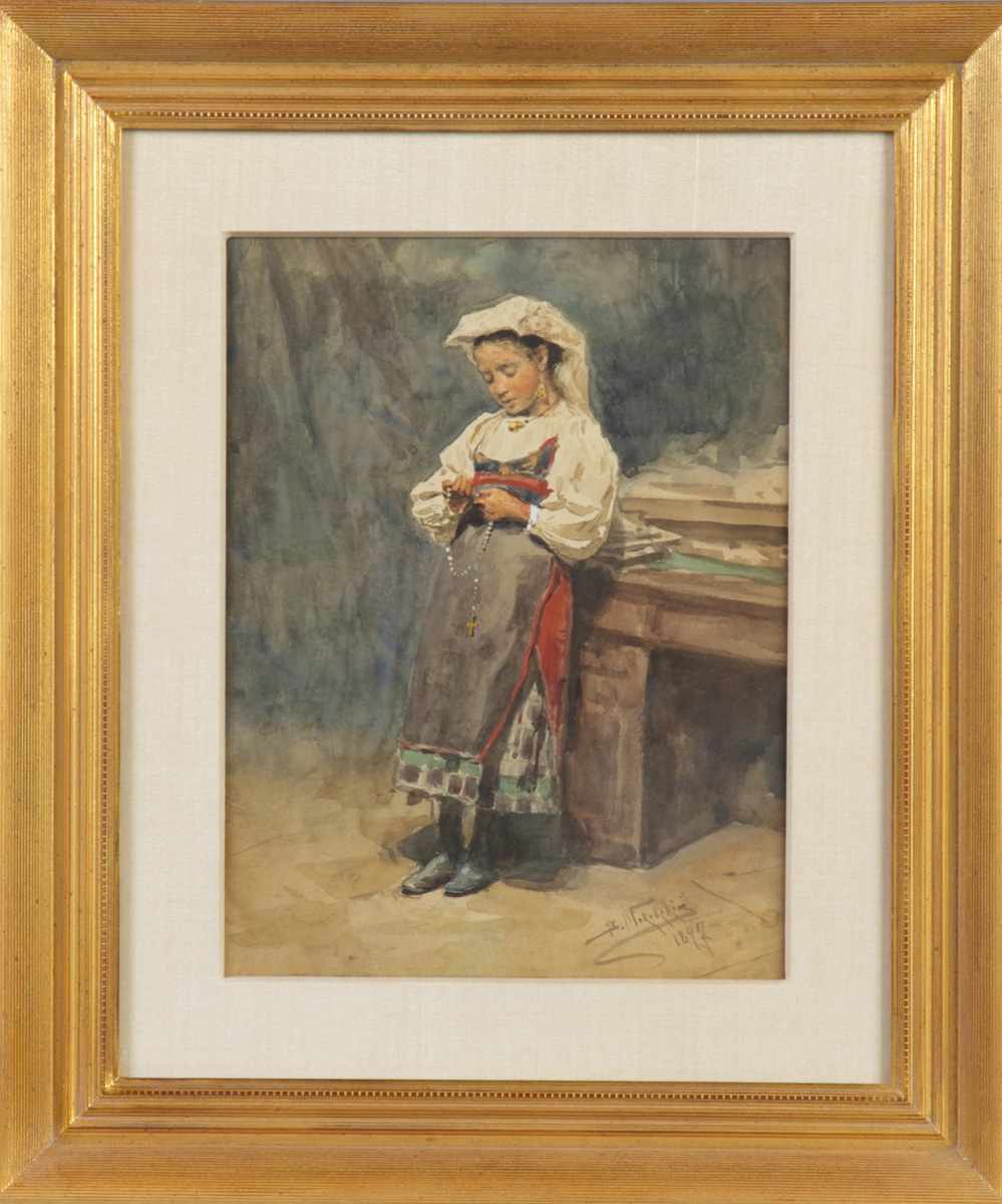 Appraisal: Vladimir Makovsky Russian - Portrait of Young Italian Peasant Girl