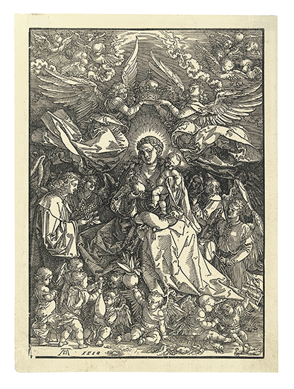 Appraisal: ALBRECHT D RER The Virgin Surrounded by Many Angels Woodcut