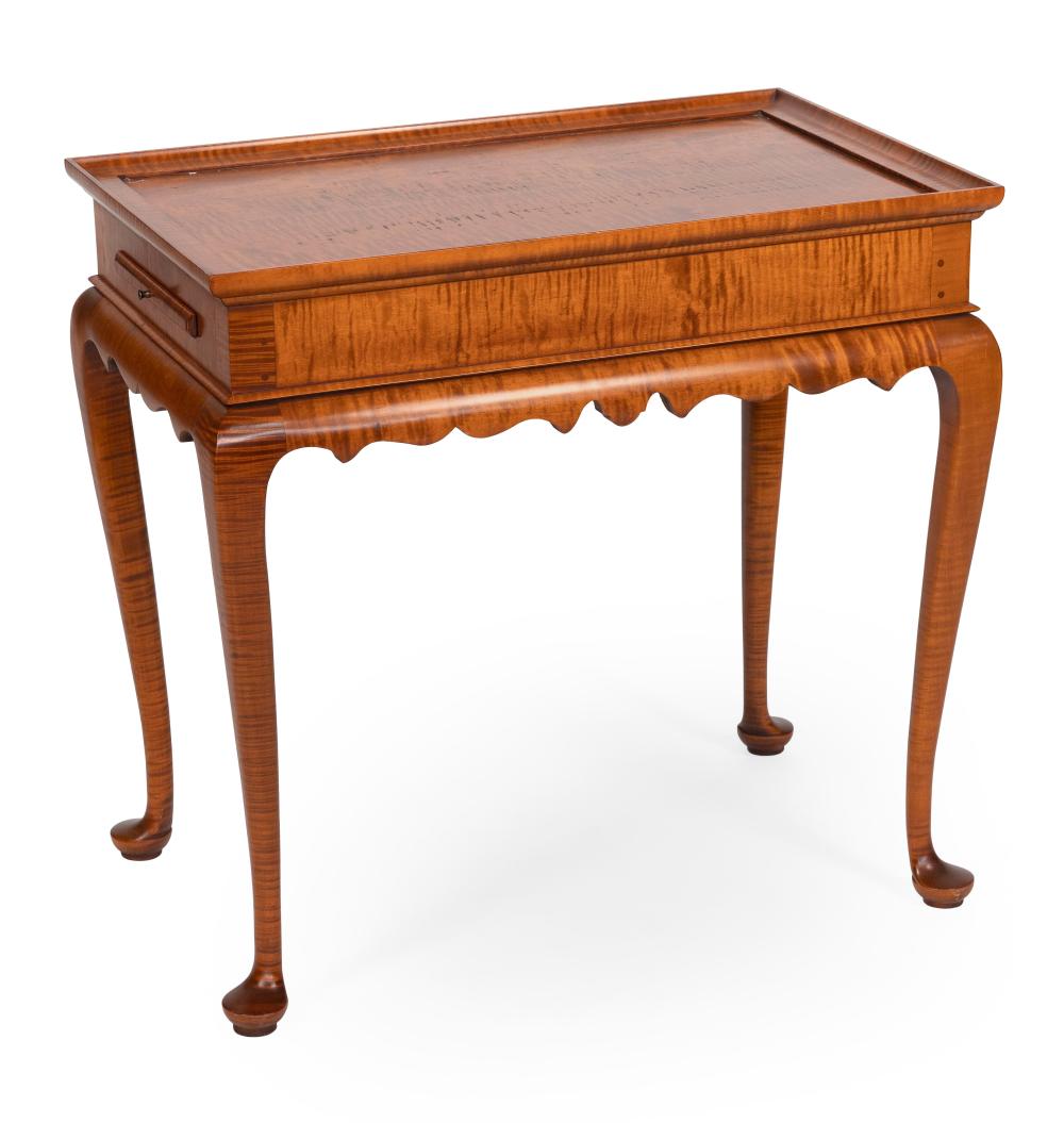 Appraisal: ELDRED WHEELER NANTUCKET-STYLE TEA TABLE MASSACHUSETTS TH CENTURY HEIGHT LENGTH