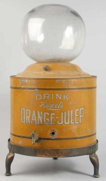 Appraisal: Large Orange-Julep Perfection Dispenser Description Circa s Complete with base