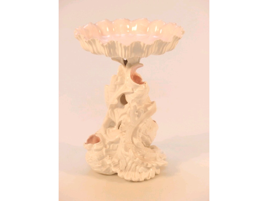 Appraisal: A Doulton Burslem table centrepiece the circular shell moulded plateau