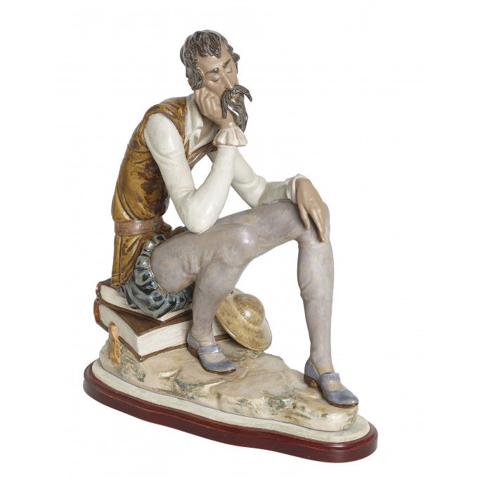 Appraisal: Large Lladro Matte Porcelain Figure of Don Quixote Dreaming by