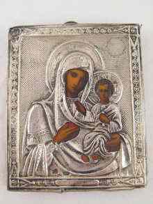 Appraisal: A Russian Icon of the Virgin and Holy Child with