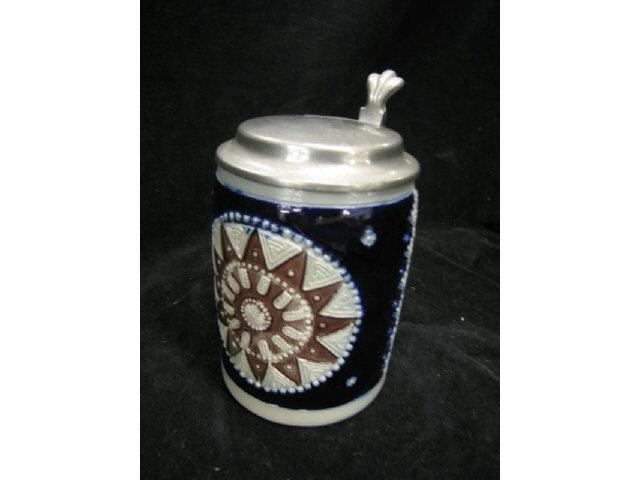 Appraisal: Goebel German Pottery Beer Stein cobalt trim