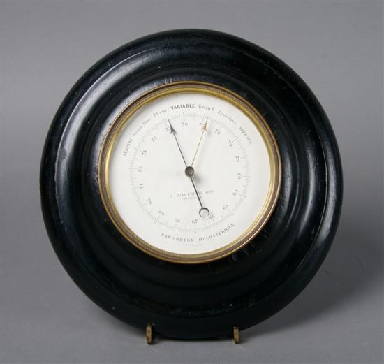 Appraisal: A French Aneroid Barometer J Bian Chetti Diameter overall inches