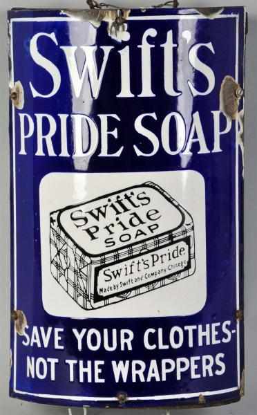 Appraisal: Porcelain Swift's Pride Soap Curved Sign Circa to Complete with