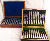 Appraisal: A silver m o p handled dessert set of twelve