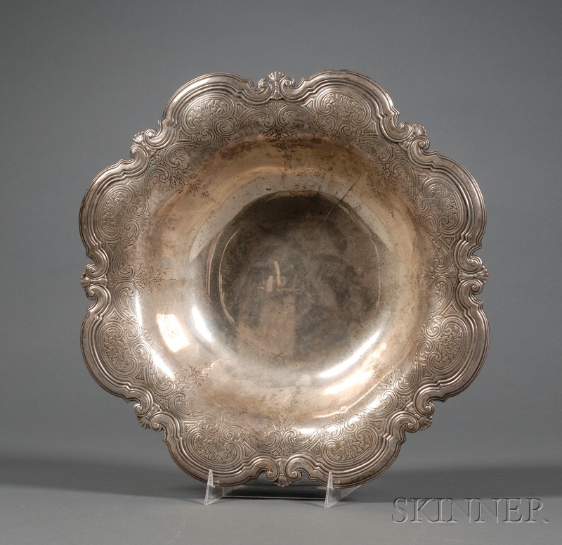 Appraisal: Tiffany Co Sterling Fruit Bowl - edge acid etched with