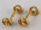 Appraisal: A pair of carat gold cufflinks makers mark A PLC