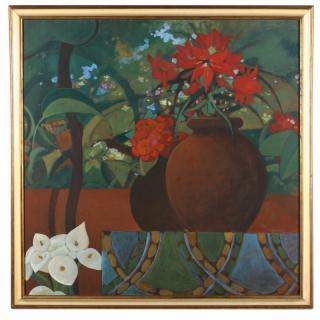 Appraisal: Jean Claude Legagneur Haitian b Tropical Still Life oil on