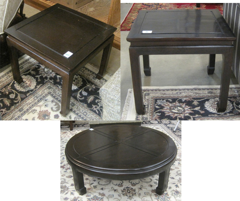 Appraisal: ROSEWOOD COFFEE AND END TABLE SET Chinese Hong Kong late