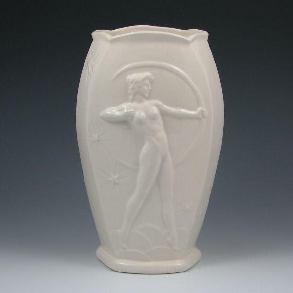 Appraisal: Vernon Kilns Goddess vase with nude figure from Fantasia line