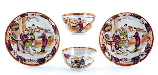 Appraisal: Chinese Export porcelain teabowls and saucers circa flared bowls with