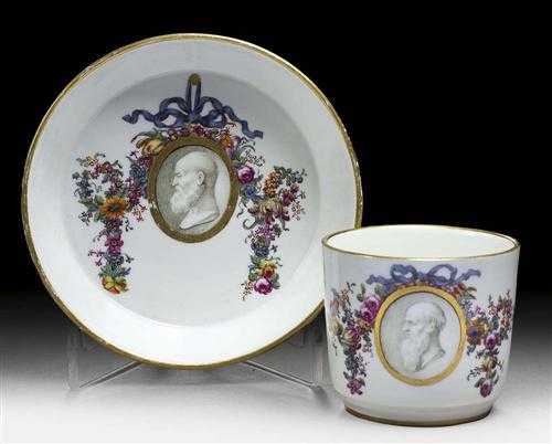 Appraisal: CUP AND SAUCER H chst circa - Each piece with