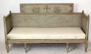 Appraisal: Rare Swedish Gustavian bench with carved griffins Rare Swedish Gustavian