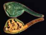 Appraisal: EARLY EUROPEAN CARVED MEERSCHAUM CIGARETTE HOLDER Beautiful early carved piece