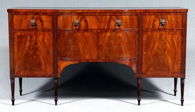 Appraisal: American Federal mahogany sideboard highly figured mahogany veneers with poplar