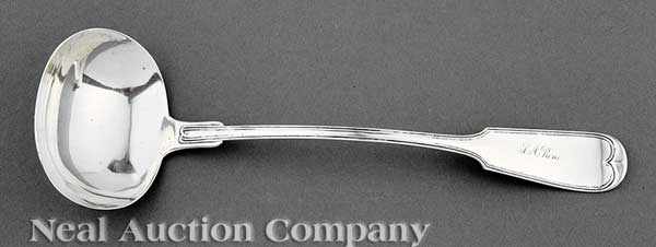 Appraisal: An Alabama Coin Silver Soup Ladle John A L'Hommedieu Mobile