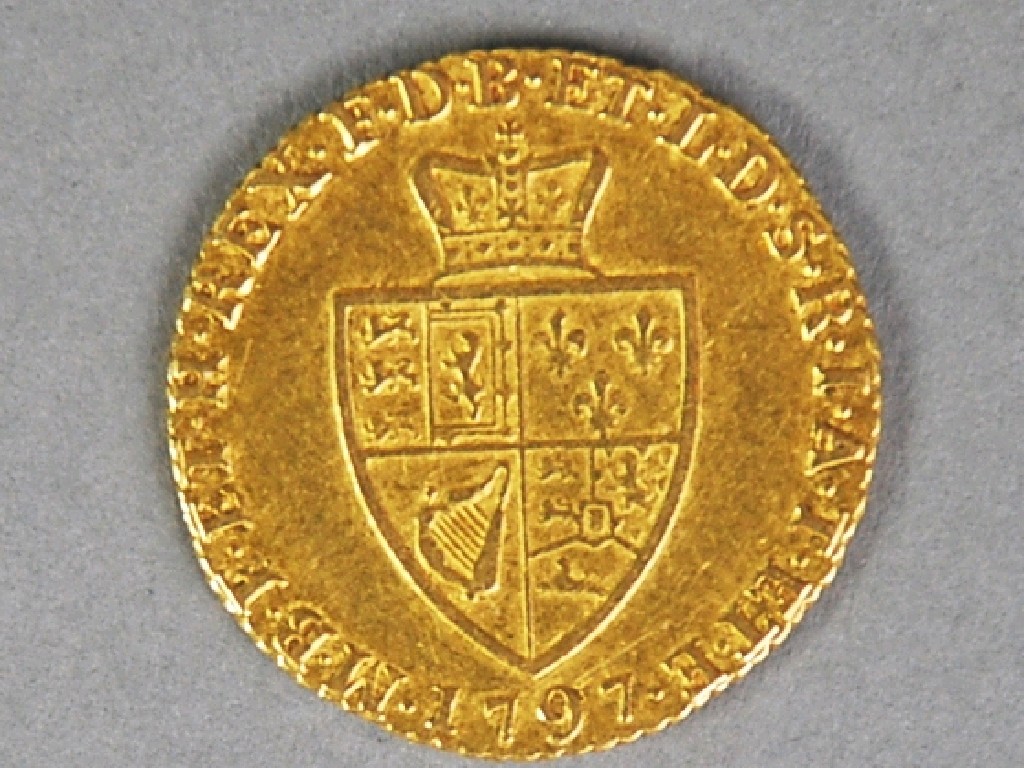 Appraisal: GEORGE III GOLD HALF SOVEREIGN with spade shaped shield