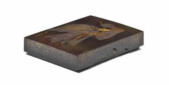 Appraisal: A Japanese Lacquered Writing Box or Suzuribako of rectangular form